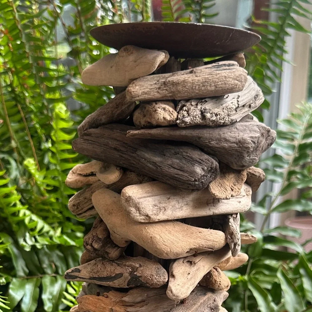 Coastal Driftwood Candle Stand - Picture 4 of 4